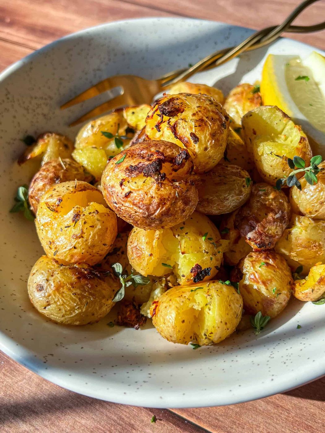 Air Fryer Lemon Potatoes, greek