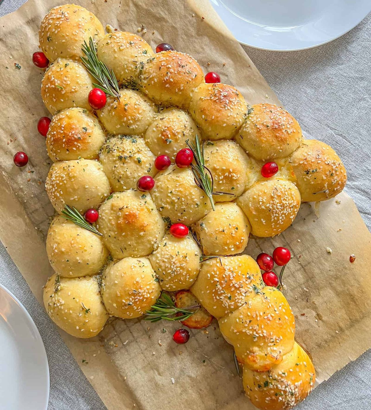 Garlic Bread Christmas Tree