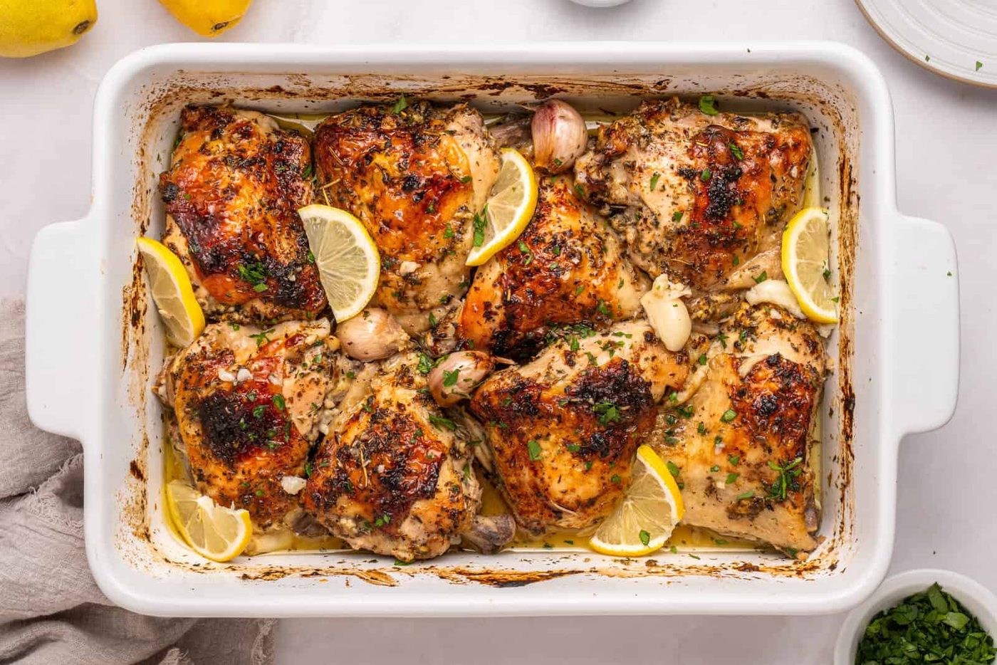 Garlic Lemon Chicken Thighs