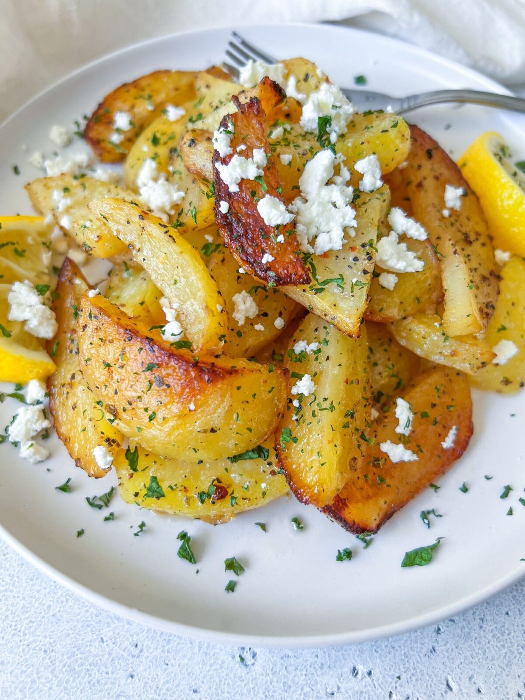 Greek Potatoes and Feta