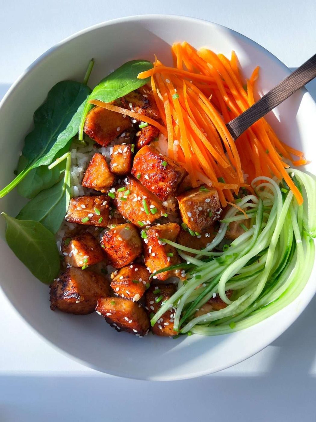 Honey Garlic Salmon Bowl