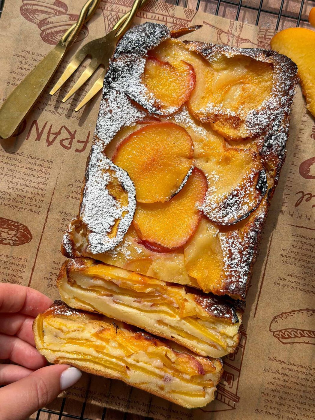 Invisible Peach Cake