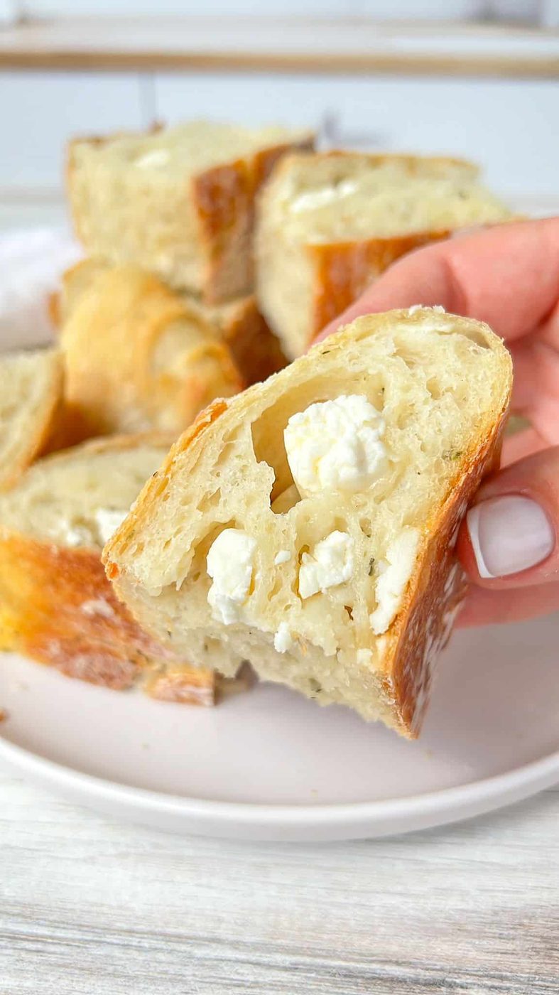 No Knead Feta Bread