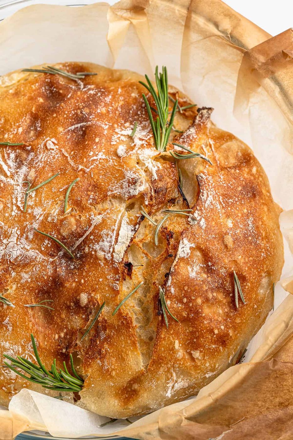 No Knead Garlic Bread
