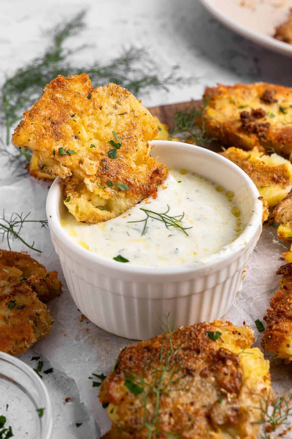 Parmesan Smashed Potatoes