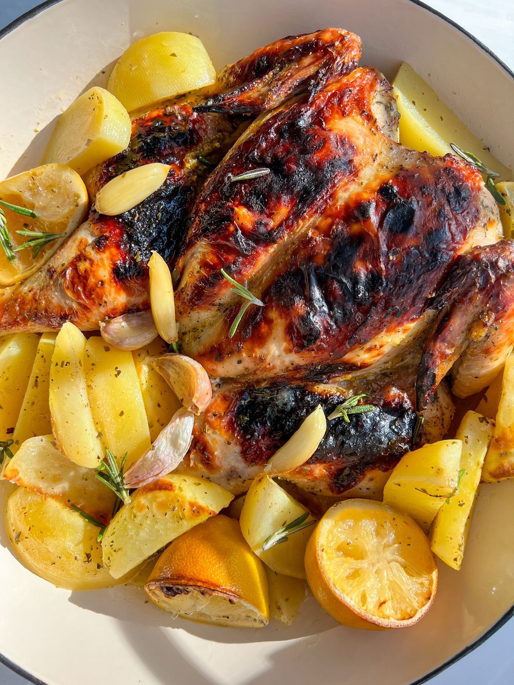 Spatchcock Greek Lemon Chicken