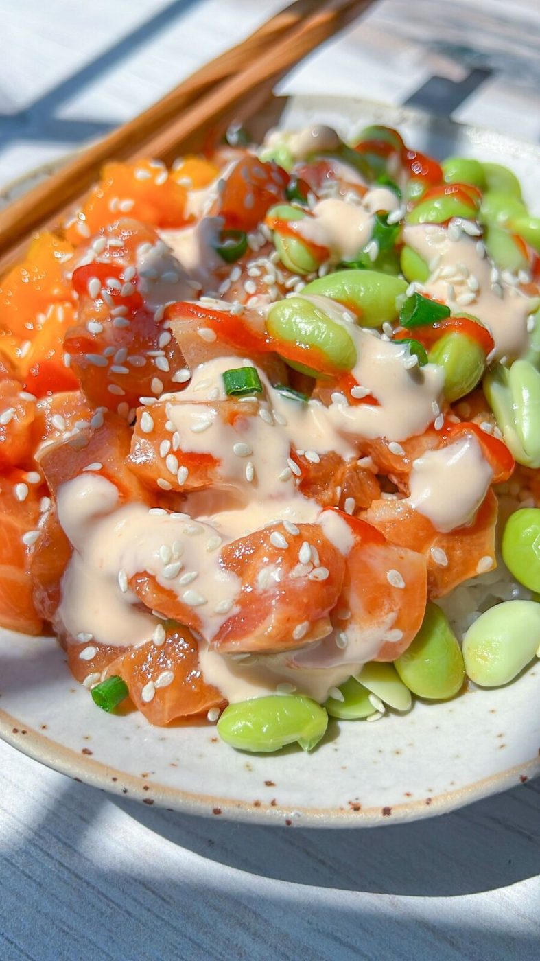 Spicy Salmon Poke Bowl