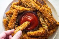 Golden Baked Zucchini Sticks