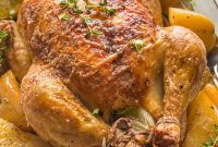Golden Roasted Chicken with Garden Vegetables
