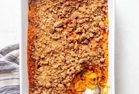 Golden Sweet Potato Casserole with Toasted Pecan Crumble