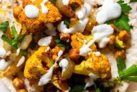 Spiced Cauliflower and Chickpea Pita Pockets