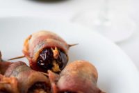 Sweet and Salty Bacon Wrapped Dates with Creamy Goat Cheese