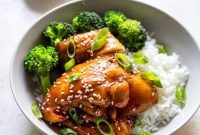 Glazed Ginger Soy Chicken Thighs