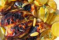 Zesty Greek Lemon Spatchcock Chicken