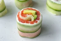 Fresh Salmon Cucumber Wraps