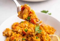 Golden Saffron Chicken Paella