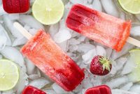 Zesty Strawberry Lime Pops