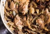 Skillet Chicken with Wine-Kissed Mushrooms