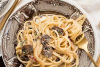 Velvety Bacon Mushroom Pasta