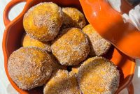 Quick 4 Ingredient Pumpkin Donut Bites