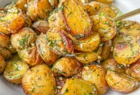 Roasted Dill Potatoes with Crispy Skins