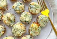 Gourmet Spinach Filled Mushrooms