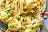 Velvety Pancetta and Pea Pasta