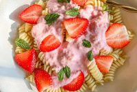 Traditional Polish Strawberry Noodles