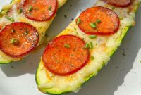 Stuffed Zucchini Pizzas
