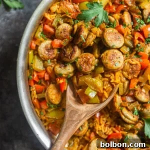 Delicious Easy One-Pot Sausage and Rice Skillet