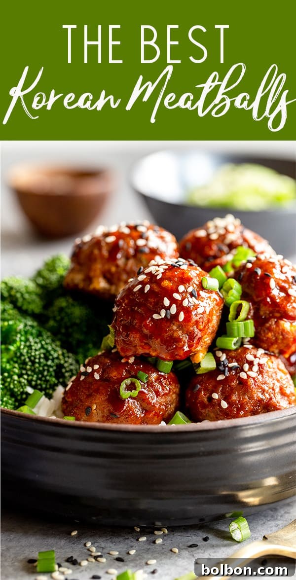 Korean Meatballs Made Easy 3 Deliciously glazed Gochujang meatballs, a versatile Korean-inspired beef dish for any occasion.
