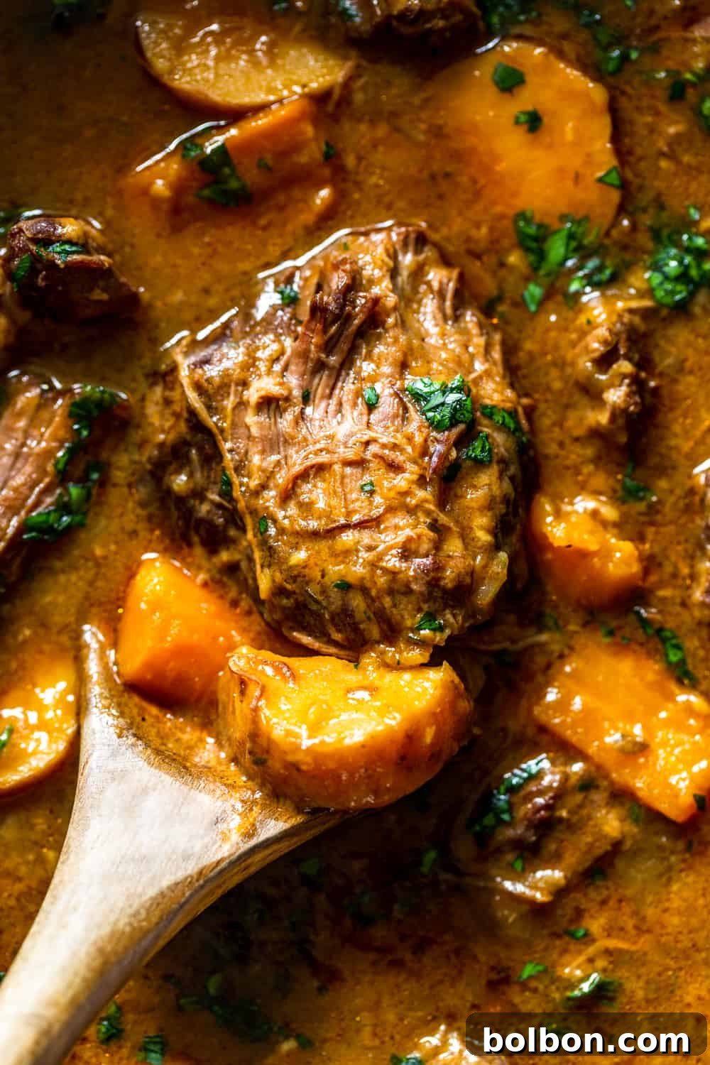 Ingredients for Slow Cooker Irish Beef Stew, including beef, vegetables, and Guinness.