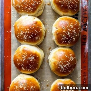 A freshly baked hamburger bun cut in half, showing its soft and airy interior, ready for a delicious burger.