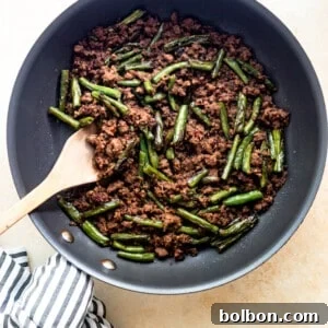 Green Bean and Ground Beef Stir Fry