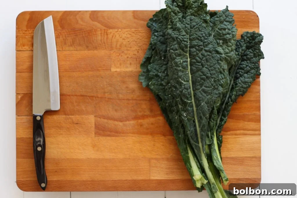 Ava Genes Signature Kale Salad 4 An appetizing overhead shot of the kale salad, highlighting the fresh, bright ingredients.