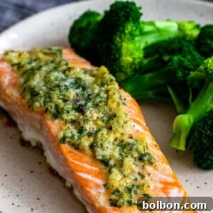Delicious Garlic Butter Baked Salmon ready to eat