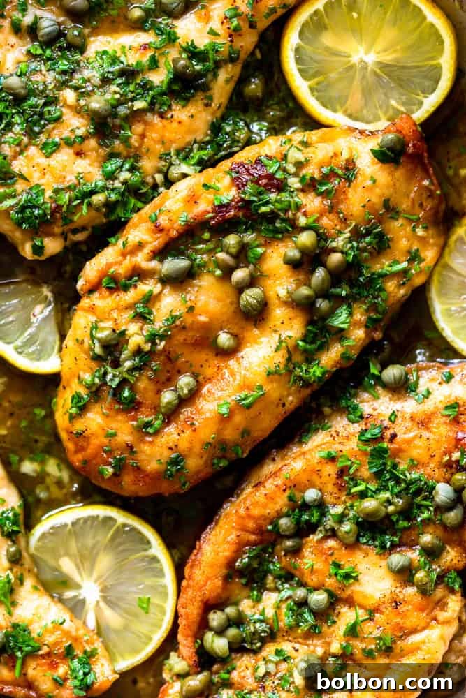 Chicken piccata with capers and lemon