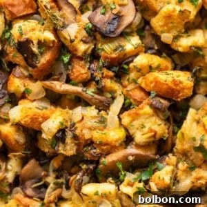 Mushroom Stuffing with Leeks