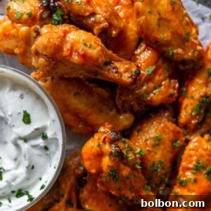 Perfectly crispy air fryer buffalo wings