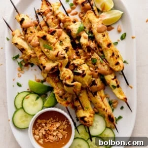 Grilled Chicken Satay with Peanut Sauce