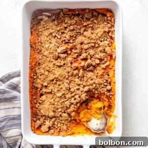 Sweet Potato Casserole with Pecan Streusel