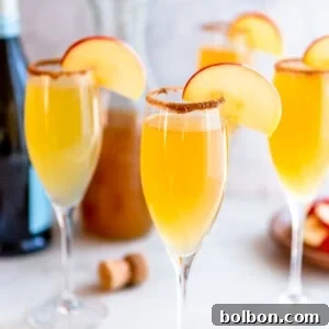 Delicious Apple Cider Mimosa ready for serving.