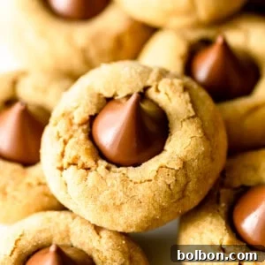 Peanut Butter Chocolate Kiss Cookies 2 Peanut Butter Blossom Cookies