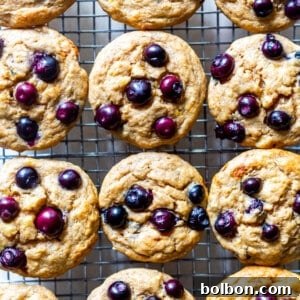 Healthy Banana Blueberry Muffins