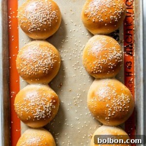 Golden whole wheat hamburger buns with sesame seeds
