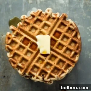 These apple cider waffles are sweet, and tangy with a hint of spice, perfect for fall mornings.