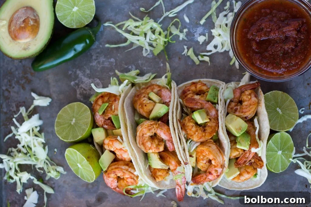 Zesty Chili Lime Shrimp Tacos 2 Flavorful chili lime shrimp tacos ready in less than 30 minutes, a perfect quick meal.