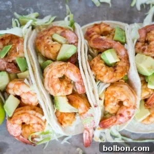 Zesty Chili Lime Shrimp Tacos 8 Chili Lime Shrimp Tacos, a quick and delicious meal.
