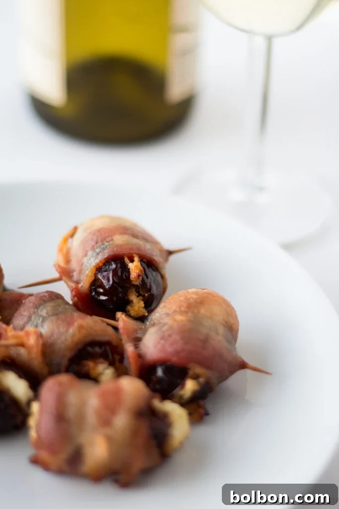 Sweet and Salty Bacon Wrapped Dates with Creamy Goat Cheese 3 Goat Cheese Stuffed Bacon Wrapped Dates - these are so easy, only take 3 ingredients and are wildly addictive! They will dissapear before you know it.