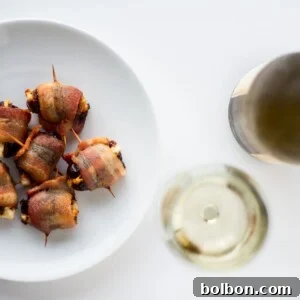 Goat Cheese Stuffed Bacon Wrapped Dates - these are so easy, only take 3 ingredients and are wildly addictive! They will dissapear before you know it.